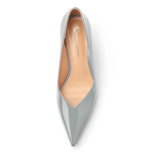 Image of Women Pointed Closed Toe 2.5 Inch Kitten Heel Slip On Pumps | Elegant Comfort Formal Dress Footwear, Versatile Ladies Shoes For Office Wedding Party Evening Daily Occasions