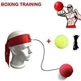Boxing Reflex Ball Training Fight Ball with Elastic and Headband Focus Ball Improve Reaction and Speed