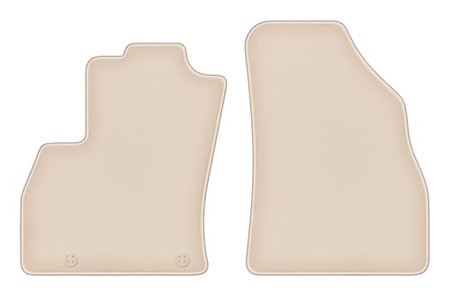 Tapis de sol Fiat Qubo beige en velours robuste Fortuna 2008-2020