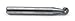 Forney 60122 Tungsten Carbide Burr with 1/4-Inch Shank, Ball Shaped, 1/4-Inch
