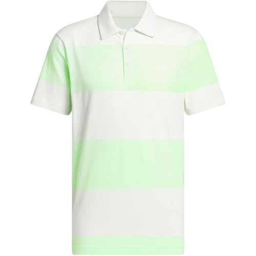 Polo de golf homme adidas respirant à rayures rugby