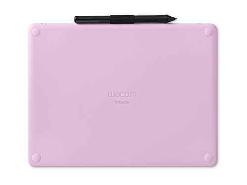 Wacom Intuos M, Bluetooth Pen Tablet, wireless graphic tablet for painting, sketching and photo retouching with 5 creative software downloads, berry pink – ideal for work from home and remote learning