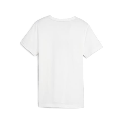 PUMA Kids Boys Essentials Two-Tone Logo Crew Neck Short Sleeve Casual Tops Casual - White - Size M2