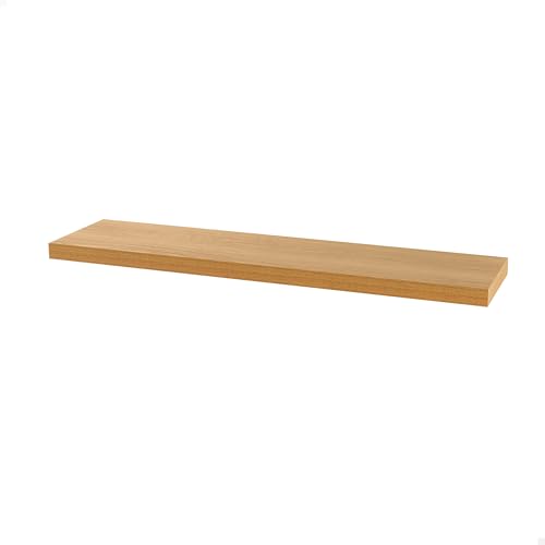 AKTIVE MAX Home Estante de Pared, 100 cm, Peso máximo 5 kg, con balda Efecto Madera Roble Natural, Flotante, Soportes Invisibles, para salón, Dormitorio, Oficina (18492)