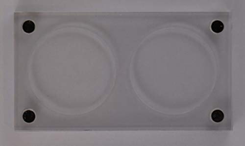 Vitrina de acrílico transparente contenedor expositor para 2 monedas y discos 2