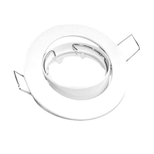 Runder schwenkbarer Ring, weiß, GU10 inklusive.