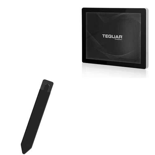BoxWave Stylus Pouch Compatible with Teguar TP-4040-19 - Stylus PortaPouch, Stylus Holder Carrier Portable Self-Adhesive - Jet Black