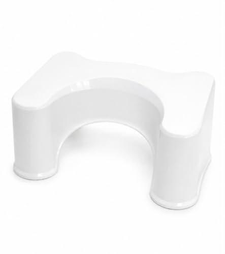 Saban Klozet Taburesi Ergonomik Tuvalet Basamağı 44x27x20 cm, 35° Çömelme Açısı, Kaymaz Ayak Tasarımı, Dayanıklı Plastik, Kompakt ve Hafif, Tüm Klozetlerle Uyumlu