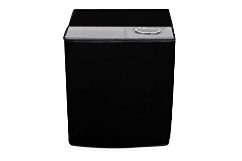Image of REKARDO Waterproof Semi Automatic Washing Machine Cover for (LG - Life Good) 8.5kg, 9kg, 9.5kg Model (Black)