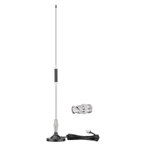 Bingfu 27MHz CB Radio Antenna Heavy Duty Magnetic PL259 & BNC Male Compatible with Cobra Midland Uniden Maxon President Mobile Handheld CB Radio Car Truck Antenna Kit