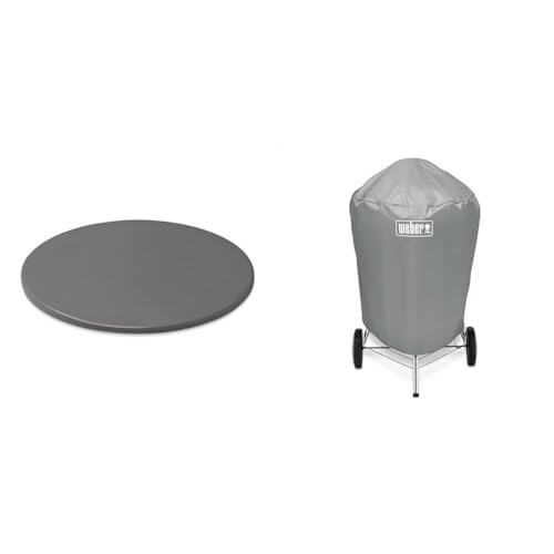 Weber Pierre à Pizza Artisanale - Pierre de Cuisson Vitrifiée pour Barbecue & Accessoire Barbecue 7176 - Housse Barbecue Charbon 57 CM
