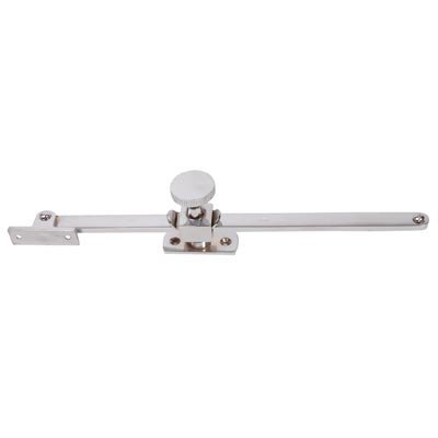 Screw Down Casement Window Stay 250mm - Polished Chrome