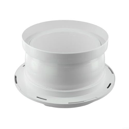 Grille d'aération ronde ABS blanc 300 buse rotative ventilation plafond - 6