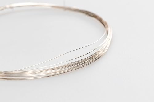 Image of 925 Sterling Silver Wire, 30 Gauge, Round, Half Hard, 3FT by CRAFT WIRE | Sterling Silver Wire for Jewelry Making, Wire Wrapping, Solid 925 Sterling Silver, 0.255mm Wire, High Quality Made in USA