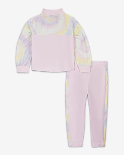 Nike Little Girls Full Zip Tricot Jacket And Pants 2 Piece Set (Pink_F(26I501-A9Y)/B, 6)2