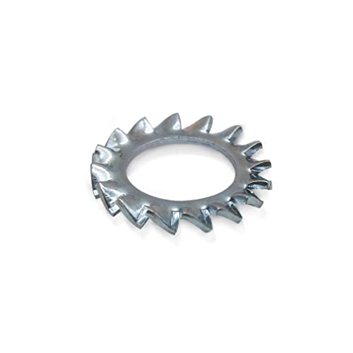 DOJA Barcelona | Rondelle de Blocage | Lot 100 Rondelles metal M10 | Rondelle Autobloquante | en Acier Galvanisé | Rondelle Eventail Dentelée Extérieure, Rondelles pour Gonds de Porte, Serrage.