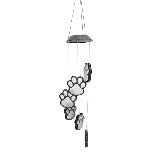 Campanas de viento solares para iluminar patios oscuros sin cables 2
