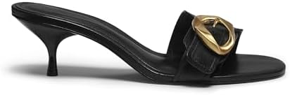 Buckle Slide Heeled Sandals for Women with 2.25 Inch Stiletto Hee...