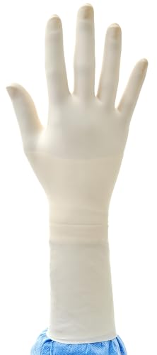 Guantes quirúrgicos estériles de látex GAMMEX de Ansell, sin polvo, talla 6.5, blanco (50 pares)