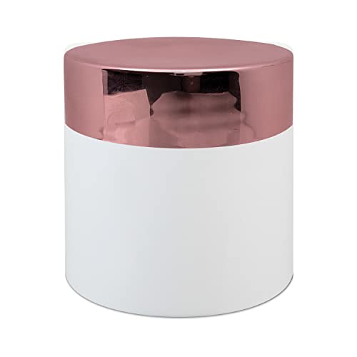 Image of ZENVISTA Empty White Cosmetics Jar with Rose Gold Cap for Cream-100gm[ZMJ16][Pack of 3 ]