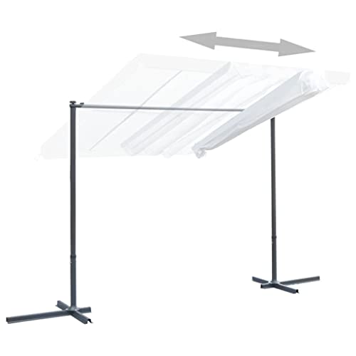Vidaxl Gazebo With Tiltable Retractable Roof Weather Resistant Outdoor Garden Canopy Pavilion Party Tent Marquee 137.8" Anthracite #TOP7