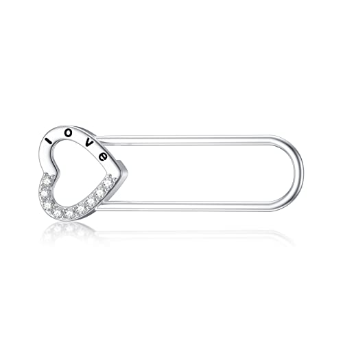 Heart Brooch Pins 925 Sterling Silver Wedding Birthday Gift For Women Girls #TOP29