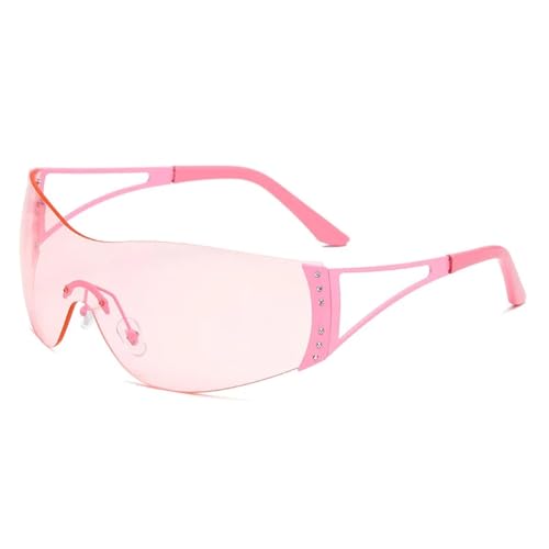 Lunettes de soleil pour femme pour les festivals et les sorties estivales roses