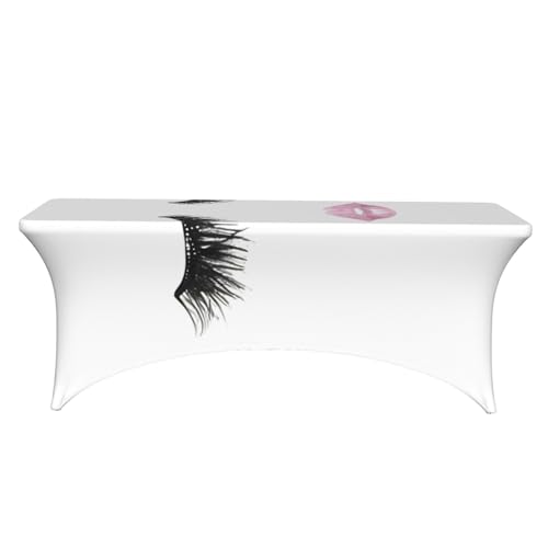 Nappe de table extensible pour mariage et réception en élasthanne imprimé blanc