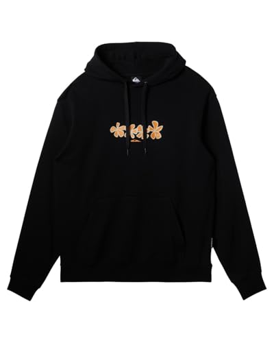 Sweat à capuche Quiksilver Graphic noir en coton premium