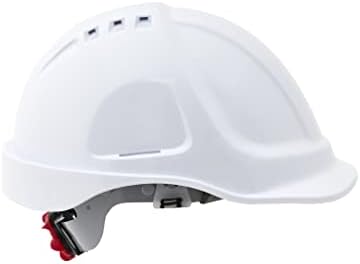 Hard Hat Safety Helmet Construction worker helmet Ventilated Twist Lock Wheel Ratchet and sweatband Light EN 397 (White)
