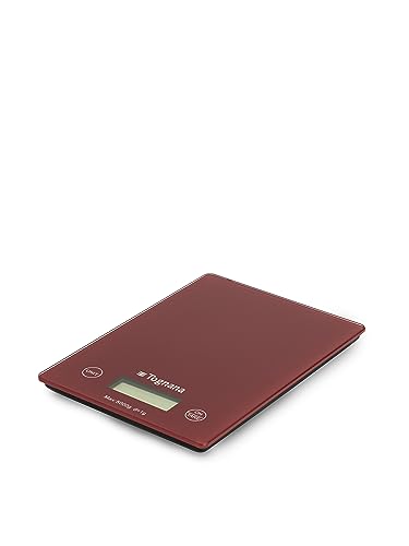 Tognana Iridea, Bilancia da Cucina con display LDC e tasti touch screen, rosso mela