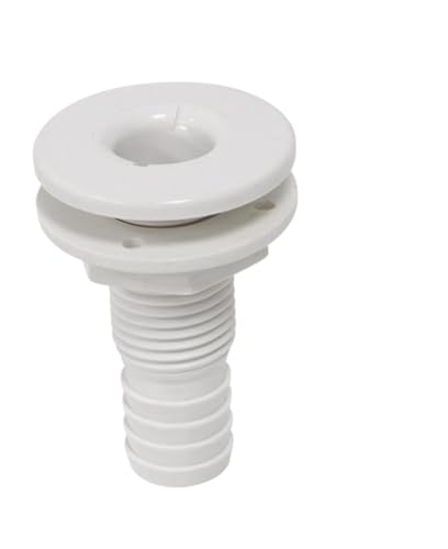 Enchufe de llenado de cubierta de 5/8 pulgadas y 3/4 pulgadas, plástico de combustible a través del casco, Compatible con accesorios para barcos(White Size A)