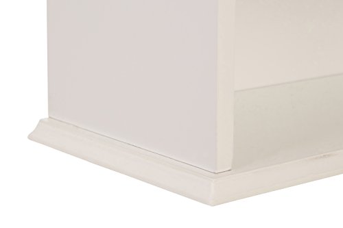 Premier Housewares Wall Cabinet with Glass Front Door and Shelf, 51 x 35 x 18 cm - White Premier Housewares Wall Cabinet with Glass Front Door and Shelf, 51 x 35 x 18 cm - White