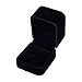Niche-Finds Black Velvet Ring Box – Luxury Soft Velvet Jewelry Gift Box for Engagement, Wedding, Proposal & Storage (2.5″ Square)