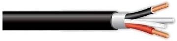 W303-50M BK 2 Core Earth Surfix Cable, 50 Meter Length, Black