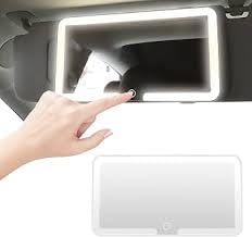 WESTRET Car Vanity Mirror with LED Light Touch Control Makeup Mirror Rechargeable Sun Visor Mirror Quick Touch Up Cosmetic Mirror for Busy Lifestyle-picture-23