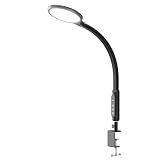 ALBINA 10000 Lux Tageslichtlampe Schreibtisch & Clip-Licht, UV-freie Schwanenhals Lichttherapie Lampe mit 5-Stufig Helligkeit, Lichttherapie Lampe für Büro/Haus