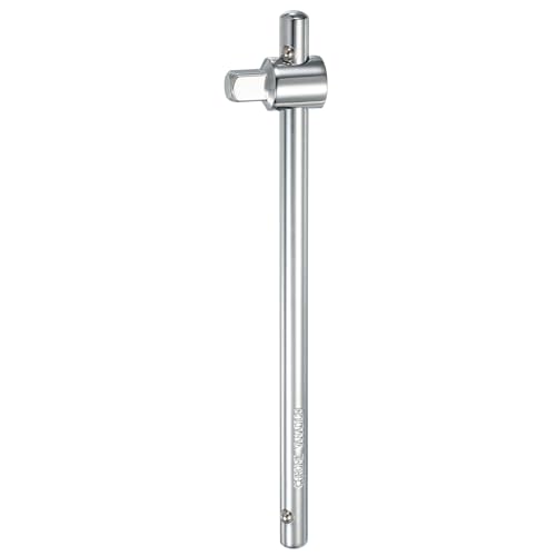 Image of sourcing map Sliding Wrench Breaker Bar 1/2" Drive 10" Long 50bv30 Alloy Steel T-Handle Axle Nut Socket Drive Hand Tool for Car Mechanical Equipment Repair, Silver