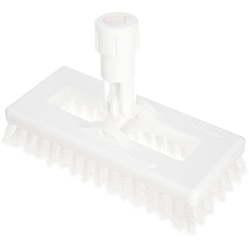 Image of SPARTA 3638831EC05 Polyester Rectangle Scrub Brush, Floor Brush, Cleaning Brush With Swivel Head For Cleaning, 8 Inches, White