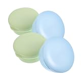 LckCryspho 4個 旅行用密封ソープケース 軽量耐衝撃 バスルーム用防漏石鹸ホルダー 丸型携帯用石鹸入れ 各利、使用簡単 滑らか素材で取り出しやすく 衛生的保管可能 家庭や外出先での利用に適したデザイン