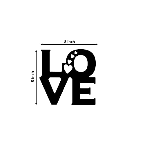 Image of eCraftIndia Wooden Love Hearts Wall Decor for Living Room Bedroom | Home Wall Decor Items | Wall Art for Home Decor| Valentine Gift for Girlfriend Boyfriend Husband Wife Her Him | Valentine Decoration