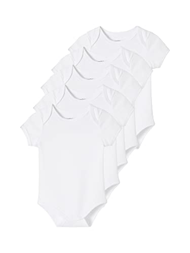 Vertbaudet 5er-Pack Baby Kurzarm-Bodys in Schlupfform BASIC pack weiß 80