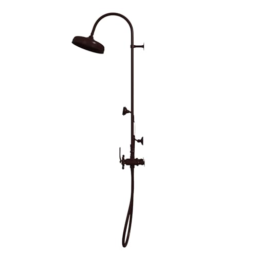 Image of Abbey 10 x 28 1 /2 Shower Faucet Set with Handshower, Oil Rubbed Bronze