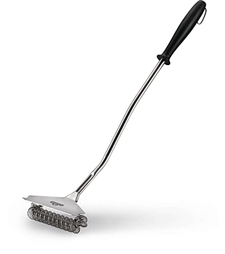 Napoleon Barbecue Grill Accessory 62055- Bristle Free Wide Grill Brush - Bbq Grill Maintenance Accessory, Stainless Steel Wire Coils, Stainless Steel Handle, For Stainless Steel Cooking Grids #TOP5
