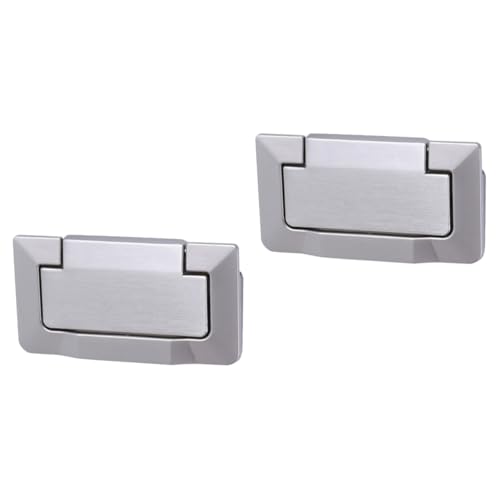 ARTIBETTER 2pcs Black Matte Cabinet Pulls Dresser Handles Black Cabinet Handles Commercial Door Matte Door Flush Mounted Pull Flat Knob