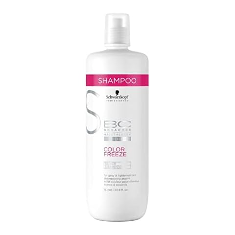 Champú Schwarzkopf Professional BC Color Freeze Silver - 1000 ml para cabellos decolorados, con mechas o canas Cover