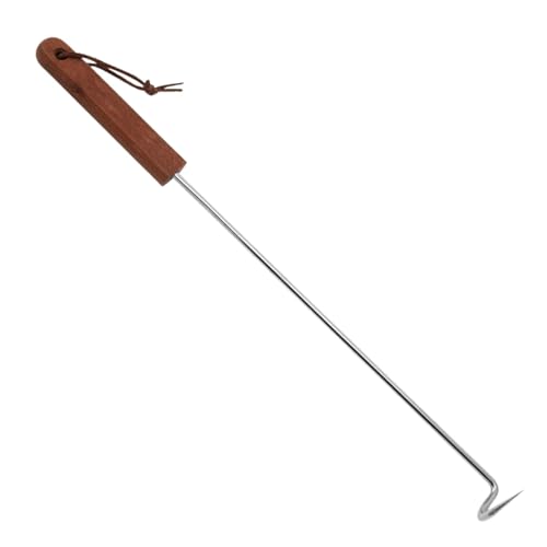 perfk Grillwender-Haken, Lebensmittelwender-Haken, leicht zu reinigender Fleischwender-Haken, BBQ-Steak-Grill-Haken zum Grillen, Wenden, Umdrehen, 44 cm x 3.7 cm