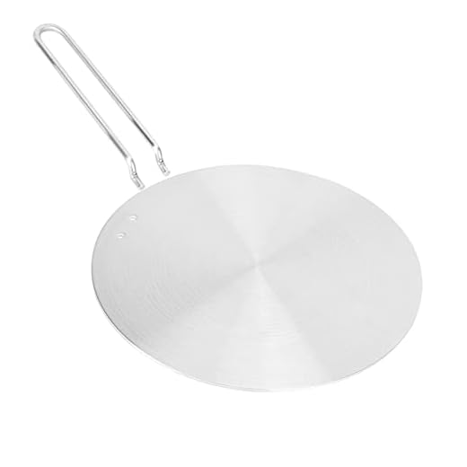 Induction Converter Heat Diffuser Simmer Ring Plate,Stainless Steel Heat Diffuser Induction Plate with Stainless Handle Adapter Converter Gas Electric Cooker Plate (24cm)