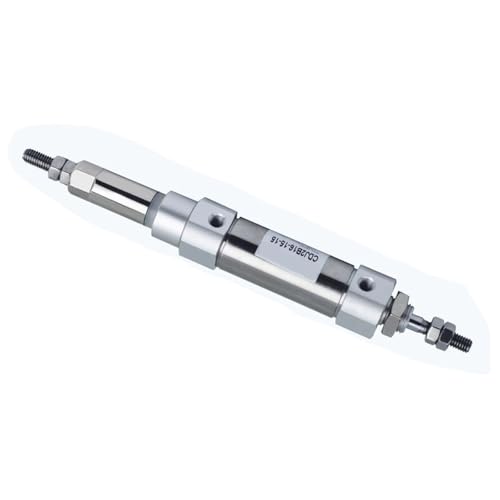 Cilindro neumático CDJ2B10 con carrera regulable de acero inoxidable 3
