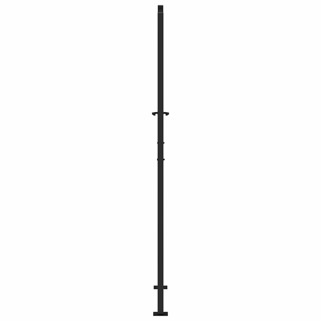 vidaXL Puerta de jardín negra 100x200 cm acero diseño ligero